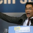 El presidente del Partido Liberal (FDP) alemán, Philipp Rösler, vicecanciller y ministro de Economía con el Gobierno de Merkel.