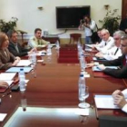 Chacón, durante la reunión en el Estado Mayor de la Defensa para analizar el desarrollo del desplieg