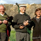 Domingo Losada, Moisés Liébana, junto a la mujer de éste, Sagrario, en «Camín de cantares&raqu