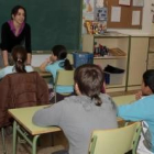 Imagen de la primera clase de Lengua y Cultura Leonesa, desarrollada en el Colegio Público Quevedo