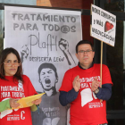 Miembros de la Plataforma de Afectados por la Hepatitis C, en una protesta, en imagen de archivo. LDLM