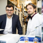 Eduard Batlle y Daniel Tauriello, en el Institut de Recerca Biomèdica de Barcelona (IRB Barcelona).