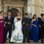 En la imagen las reinas y damas de este año en el acto celebrado ayer en Villamañán.