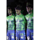 El equipo maragato estrena hoy la camiseta del increíble Hulk. JESÚS