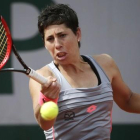 La tenista española Carla Suárez, durante un encuentro de Roland Garros.