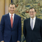El presidente del Gobierno en funciones y del PP, Mariano Rajoy, en su audiencia con el Rey el pasado 28 de julio.
