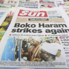 Portada de un periódico nigeriano en un puesto cerca de Lagos, el 10 de junio.