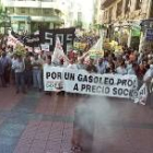 Agricutores de Zamora se manifestaron ayer contra la subida del precio del gasóleo agrícola