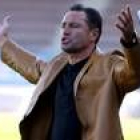 Lucas en su etapa de entrenador del Compostela en Segunda División B