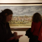 Una vista de la capital leonesa presente en esta amplia exposición pictórica.