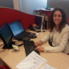 Laura González Vaca en su lugar de trabajo en Madrid
