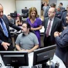 Camps, durante su visita a las instalaciones de la empresa valenciana S2 Grupo.