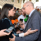 Inés Arrimadas y Francisco Igea tras el encuentro informativo de esta semana en Valladolid.