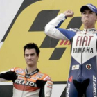 Jorge Lorenzo, a la derecha, y Daniel Pedrosa aspiran a puestos de privilegio en Japón.