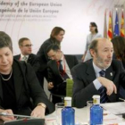 La secretaria de Seguridad de los Estados Unidos, Janet Napolitano, y Rubalcaba.