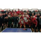 Berna Angulo visitó ayer a la plantilla de la Cultural. DL