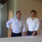 Rodríguez Almuzara y el alcalde, en las futuras instalaciones de Protección Civil.