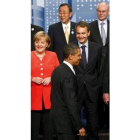 Obama pasa frente a Angela Merkel y Zapatero.