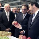 Artur Mas participó ayer en la inauguración de una feria agraria en Lérida.
