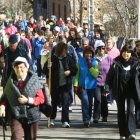 Peregrinos en una jornada de reivindicación del Camino de Invierno, en imagen de archivo.