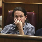 Pablo Iglesias, en el debate de investidura de Pedro Sánchez.