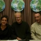 La delegada de Humana, Silvia Pombo, el director Erik Dorph y Damián Fernández, voluntario en África