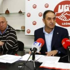 El líder de UPJP-UGT, Paulino Bejega, y el secretario provincial de UGT, Arturo Fernández