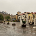 La tormenta ha llegado a León poco después de las 10 de la mañana. DL