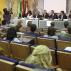 Momento de la inauguración de la reunión de la comisión sectorial de la Conferencia de Rectores