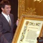 Antonio Banderas fue nombrado ayer hijo predilecto de Málaga