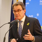 Artur Mas, en su comparecencia por su renuncia a la presidencia del PDECat.
