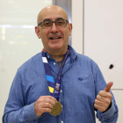 Jordi Ribera, seleccionador español de balonmano, con la medalla de bronce del Mundial. J.J. GUILLEN
