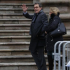 Artur Mas, a las puertas del Tribunal Superior de Justícia de Cataluña, el pasado 8 de febrero.