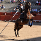 Imagen del jinete Alberto Borjas durante una de sus actuaciones a caballo.