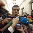 El secretario general del PSOE, Pedro Sánchez, en el Congreso de los Diputados. JAVIER LIZÓN