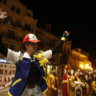 Los +Turbados celebran el viabirras en la plaza Mayor. F. OTERO