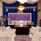 Vista parcial del recinto Oro de Roma en Carracedelo preparado para la celebración festiva.