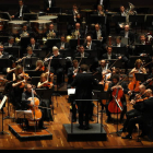 La Orquesta Sinfónica de Castilla y León durante un concierto en el Auditorio