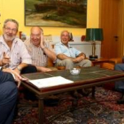 Antonio Silván y Eduardo Fernández en la reunión que mantuvieron con los representantes de Alaf