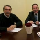 Antonio Canedo y Ricardo González Saavedra en una imagen de archivo durante un encuentro amistoso