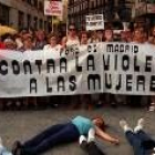 Una de las concentraciones del Foro de Madrid en contra de la violencia hacia las mujeres