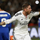 Sergio Ramos celebra su gol al Cruz Azul que suponía el 1-0.