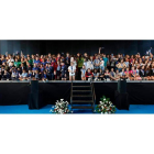 Foto de familia de todos los premiados en la Gala del Deporte del Ayuntamiento, que se celebró en el Palacio de Exposiciones. RAMIRO