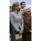 La infanta Cristina y la hermana del rey doña Pilar.