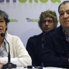 Pernando Barrena, junto a la líder de EH Bildu, Laura Mintegi, el pasado 6 de noviembre en San Sebastián.