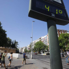 Un termómetro en Córdoba, que hoy está en alto riesgo por las temperaturas. SALAS