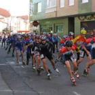 Los patinadores en el momento de la salida.
