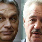 Combo de imágenes de Orbán (izquierda) y Asselbon.