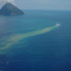 El océano Pacífico, con el volcán subacuático cercano a la isla japonesa de Minami. HANDOUDT