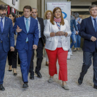 Mañueco en la inauguración de la jornada sobre órganos consultivos ayer, en Segovia. PABLO MARTÍN